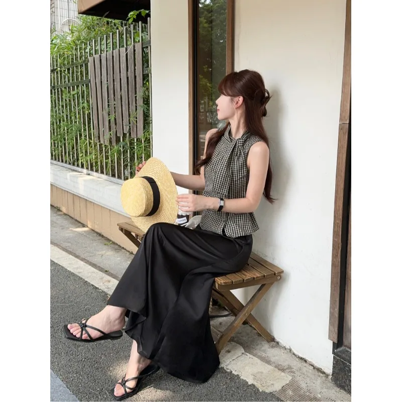 

Faionable Younglooking клетчатый комплект Svel и юбка, женский летний комплект 202, новый костюм из двух предметов с воротником-стойкой