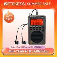 Retekess TR110 Portable SSB Shortwave Radio FM MW SW LSB AIR CB VHF UHF Full Band NOAA Alert Digital Radio Receiver for Outdoor