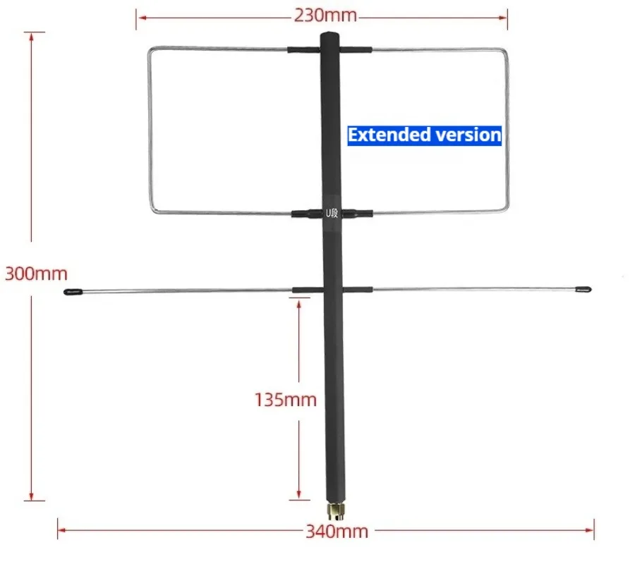 Antena Yagi zewnętrzna kierunkowa SDR 433MHz do radia ręcznego, odpowiednia do radiotelefonów Baofeng, pasmo UV, antena przedłużona. — zdjęcie produktu 6