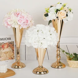 Metal Iron Art Flowers Vase Retro European Style Home Vases Table Stand Party Ornaments Golden Creative New Wedding Decorations