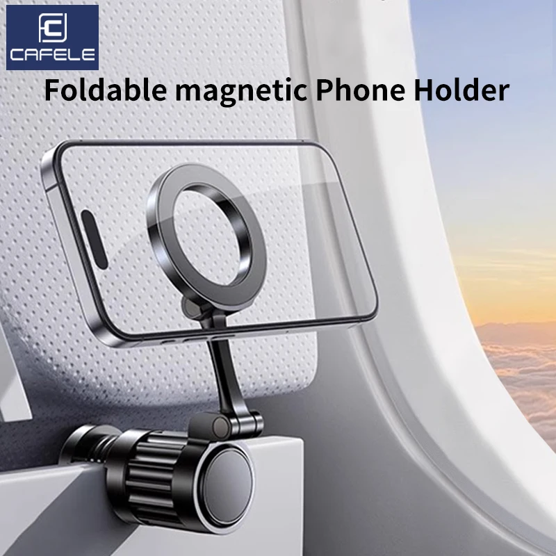 

Magnetic Airplane Phone Holder Mount for Magsafe Travel Essential Accessory Foldable Handsfree Phone Stand for iPhone 16 15 14