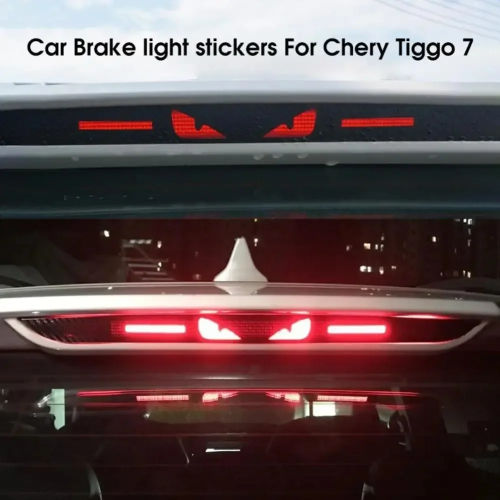 Pegatina de luz trasera de freno de coche con personalidad, Ojo de demonio, tablero de luz de advertencia de coche, decoración de estilo para Chery