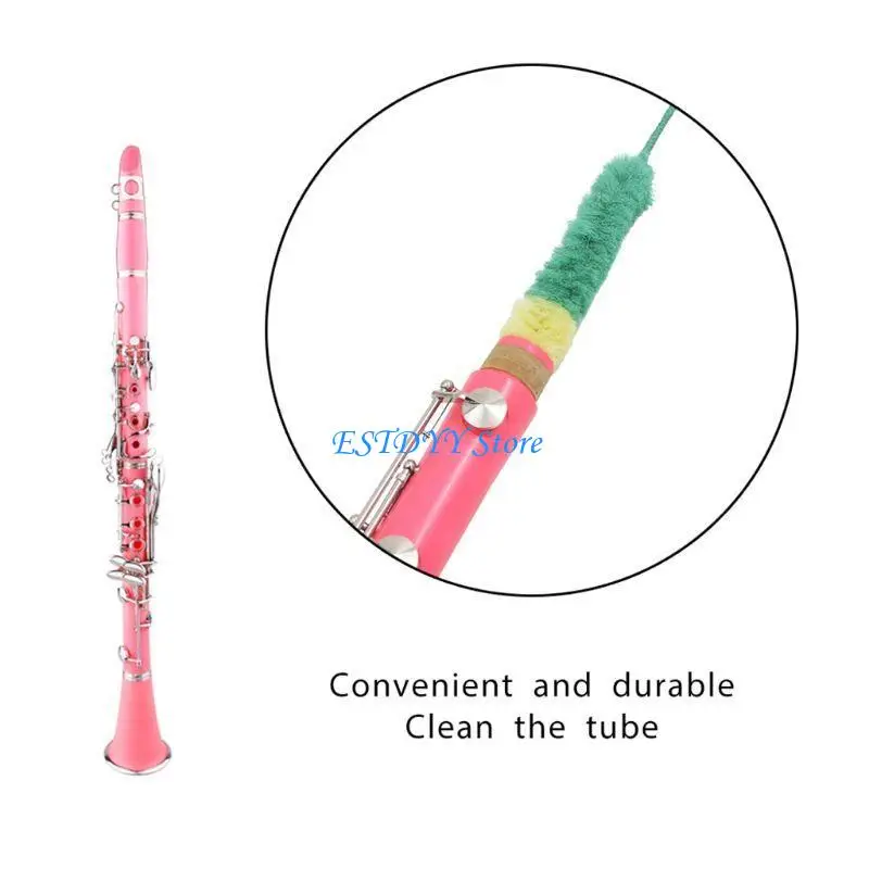 G6DE Microfiber Woodwind Cleaning Tool Saxophone/Clarinet/Guzheng Brush Cleaner Saver
