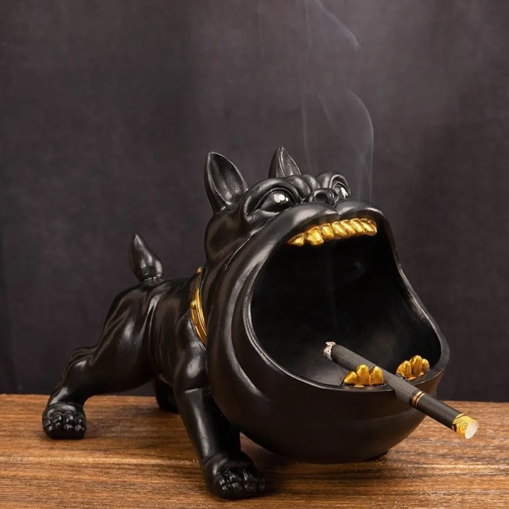 Creative Dog Resin Ashtray Cute Animal Shape Desktop Home Decor Ashtray Personalized Animal Statue Home Living Room Decor Gift