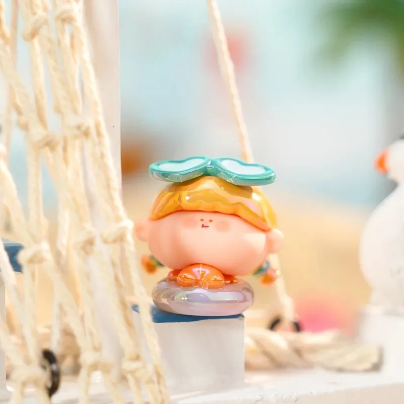 Genuine Amarilliss Beach Inflatable Pool Toy Cute Grain Collectible Figurine Trendy Blind Box Plaything Adorable Gift