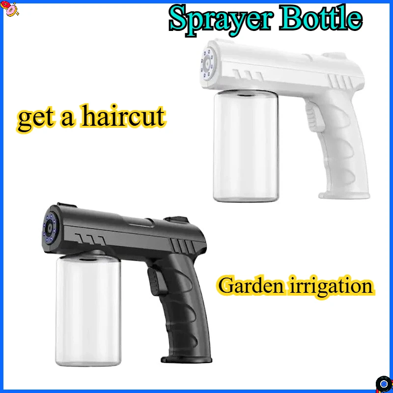 

280 мл Парикмахерская бутылка-распылитель USB Nano Blue Light Паровой спрей Садовый дом Бутылка для полива НОВЫЙ стильБеспроводной распылитель
