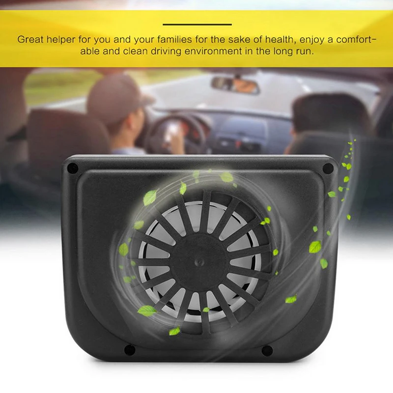 Car Fan Solar Window Sun Powered Car Auto Air Vent Cooling System Exhaust Cooler Ventilation Fan