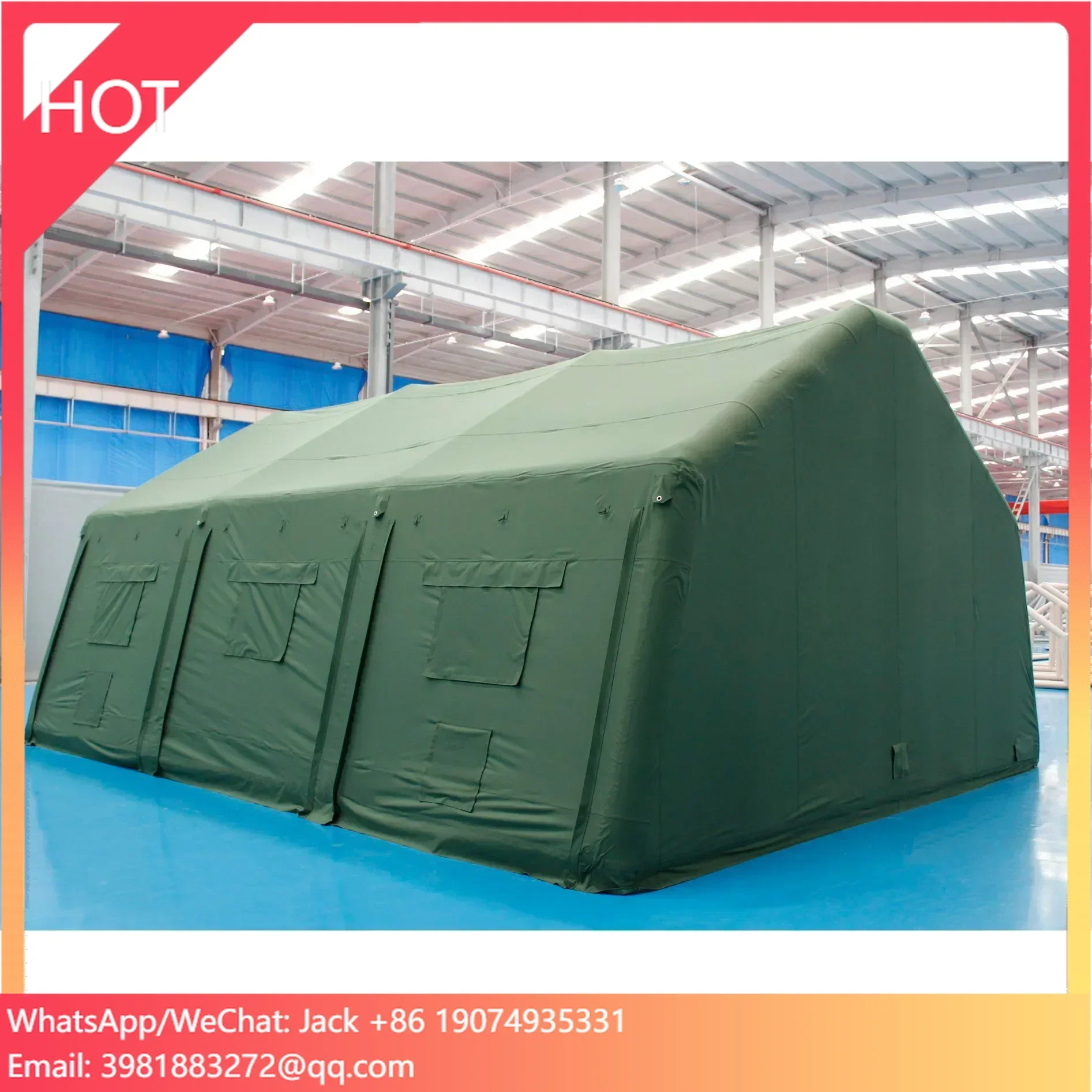 

Waterproof and Fire-Resistant Airtight Hospital Tent Inflatable Medical Rehab Tent Mobile Rescue Tent for Emergency Insolation