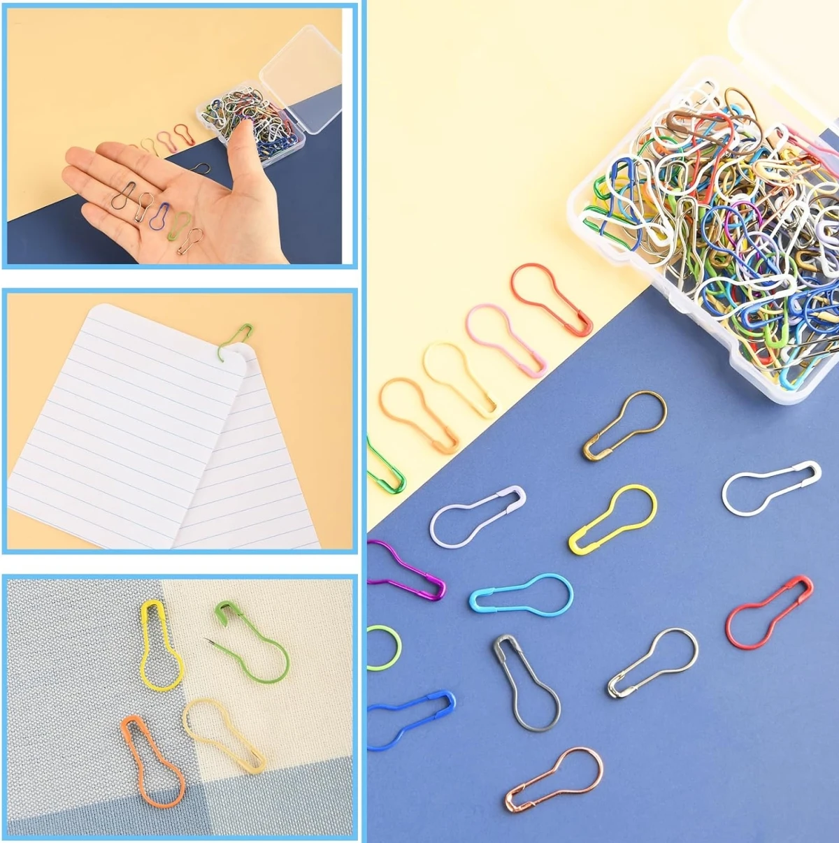 100 Stück Eisen-Metall-Sicherheitsnadeln in Kürbisform, Strickmarkierer, Etikettenanhänger, DIY-Bastelwerkzeug, Häkelzubehör – Detail 4