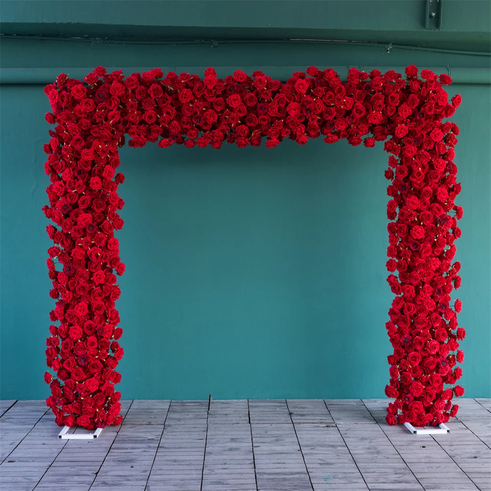 1.5x0.5m Artificial Red Rose Flower Arrangement Sofa Flower Wedding Backdrop Decoration Arch Floral Row Event Party Decor Props