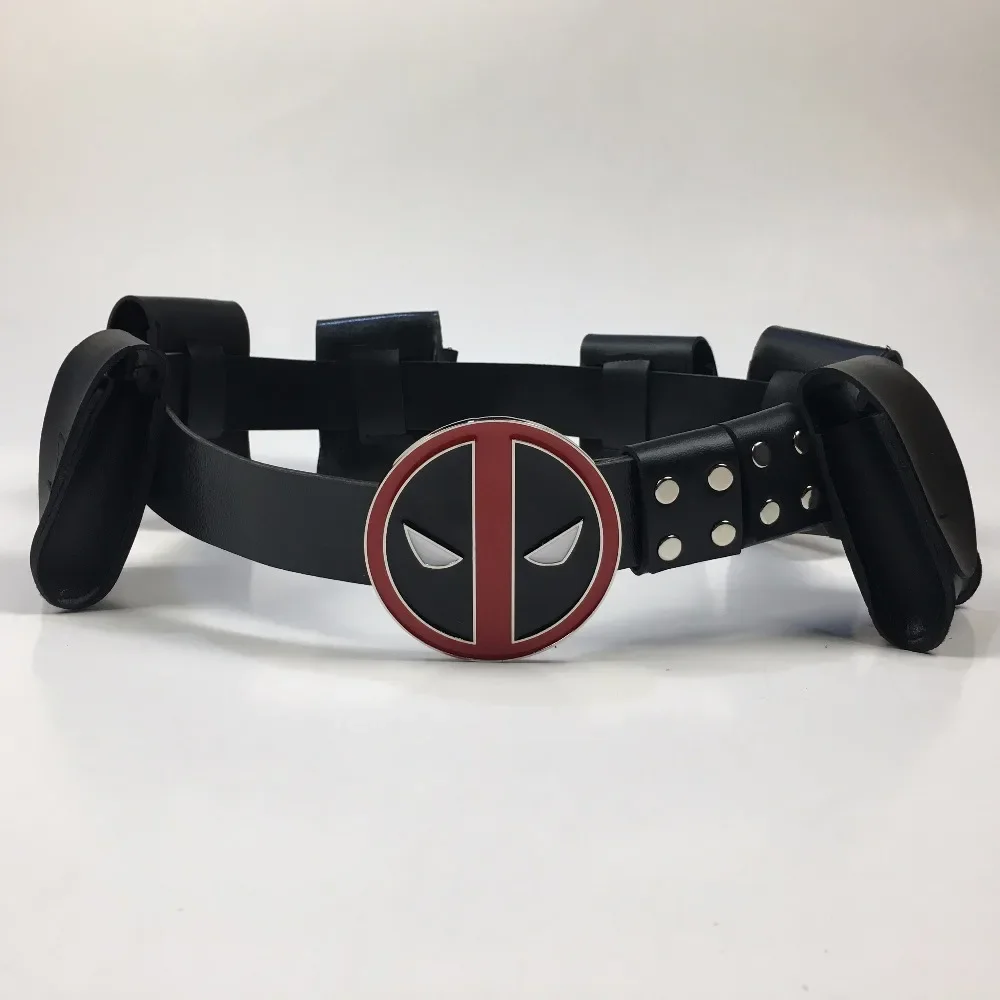 Cinturón de superhéroe Deadpool para fiesta de disfraces, cinturón ajustable para Halloween, accesorios para espectáculo de disfraces, 1/1