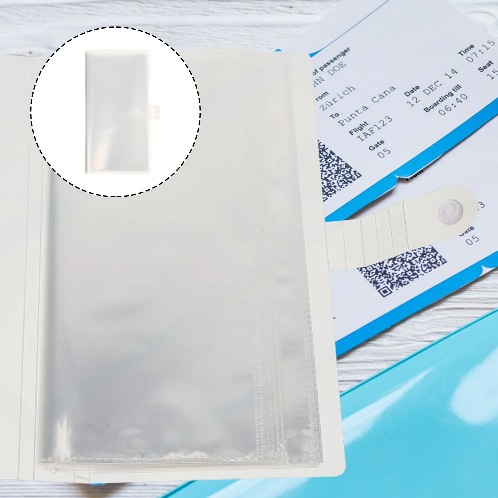 

2Pcs Plane Tickets Card Storage Album Multi-Functional Loose Leaf Organizer Photo Holder Travel Souvenir Collection