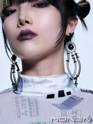 2024 New Machine Heavy Earrings Cyberpunk Style Men's And Women's Jewelry Party Gifts