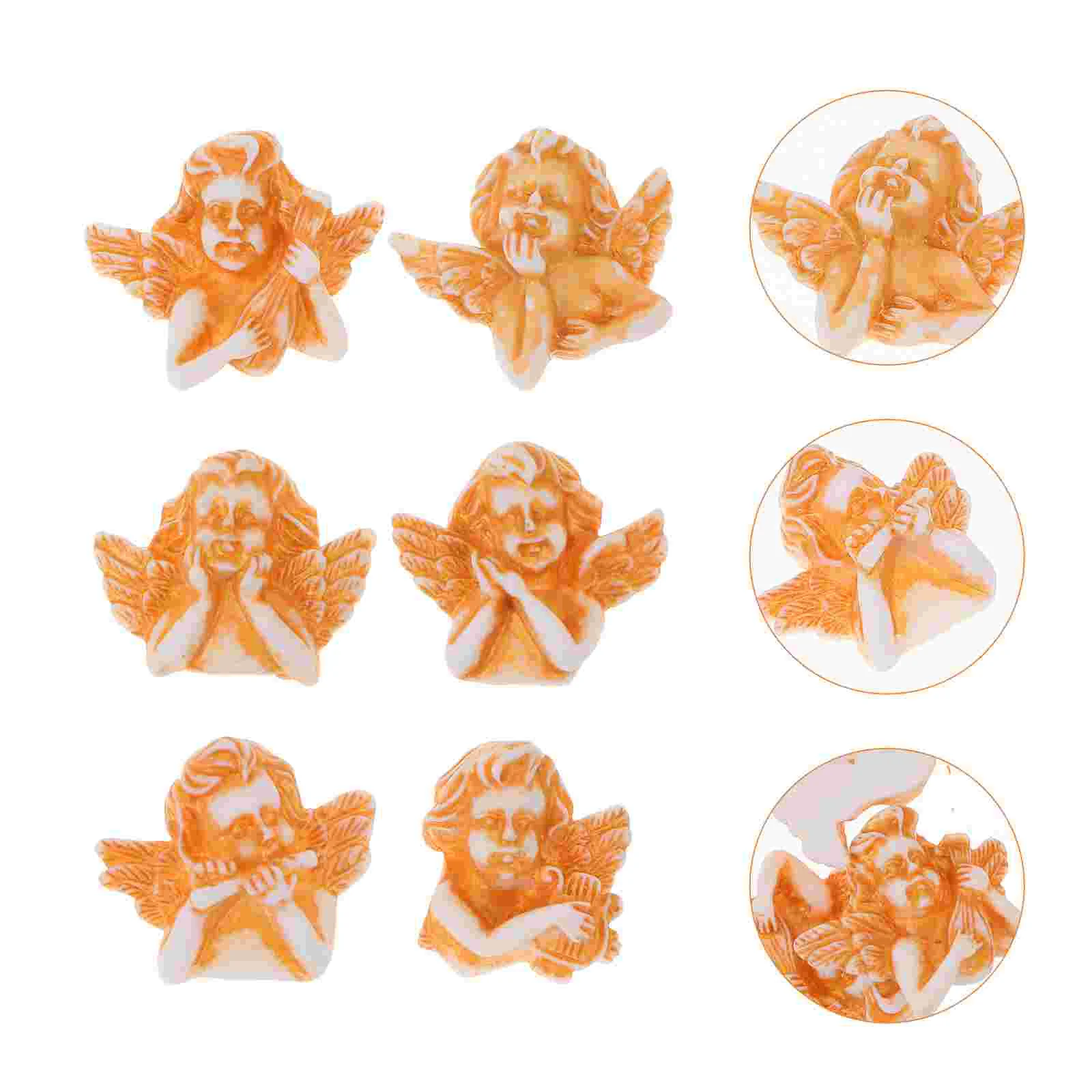 60 Pcs Angel Resin Accessories Decor Charm Phone Case Craft Decoration DIY Adornment Ornament Child Charms