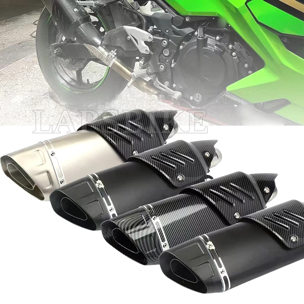 Universal 51mm Motorcycle Exhaust Muffler K10 Stainless Exhaust For Ninja250 Z400 Z900 ZX6R R6 R3 MT07 MT09 RC390 CBR650 CF450SR