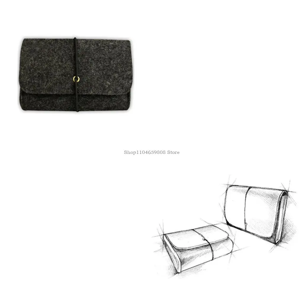 

Soft Felt Protective Sleeve Storage Bag for Charger Mouse Power Adapter
