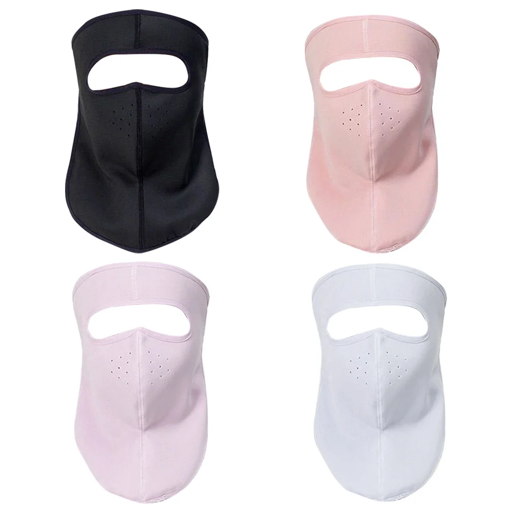 4Pcs Premium Fabric Anti-Uv Mask Outdoor Breathable Sun Block Face Cover Cycling Summer Protective Outdoor Mask