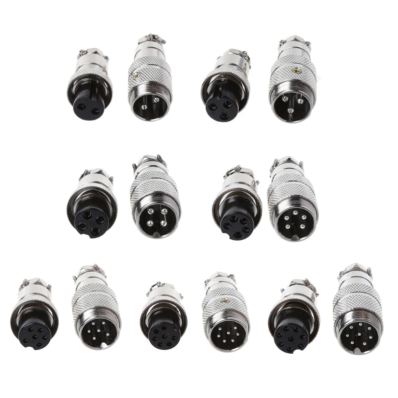 Conector de aviação de fixação Gx16, plugue macho e fêmea, 2 pinos, 3 pinos, 4 pinos, 5 pinos, 6 pinos, 7 pinos, 8 pinos