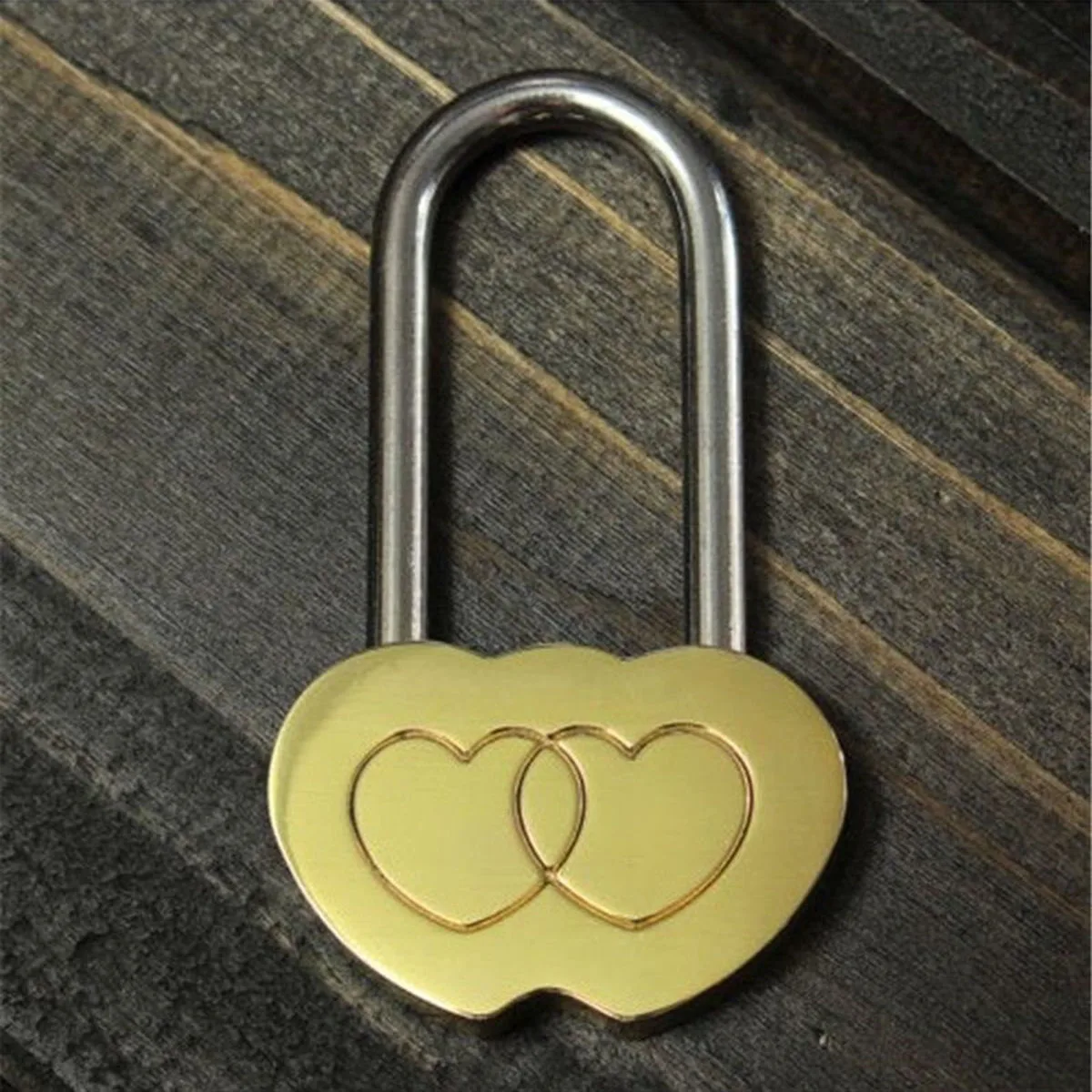 

50mm Heart Engraved Copper Locks for Couples Memorial Gifts High Gloss No Key Wish Lock Golden Lovers Door Hardware