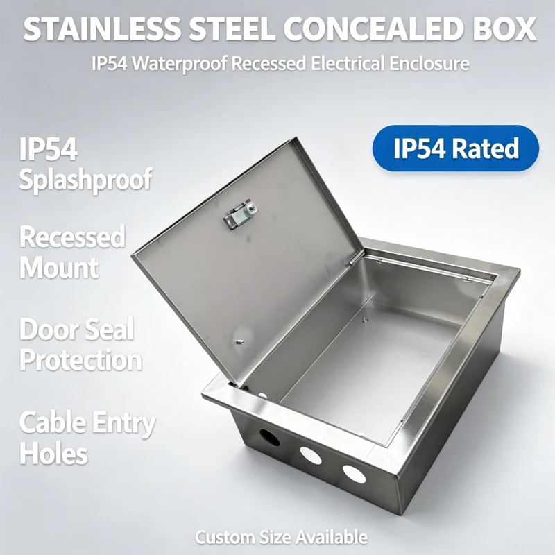 Thickened Stainless Steel Concealed Electrical Box Embedded Wall Switch Socket Bottom Box