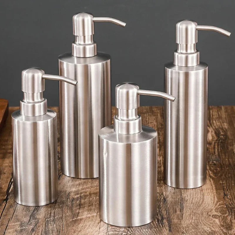 Stainless Steel Hand Wash Dispenser Portable Anti-rust Replacement Refillable Washable Reusable Stylish Home Bathroom Bottle