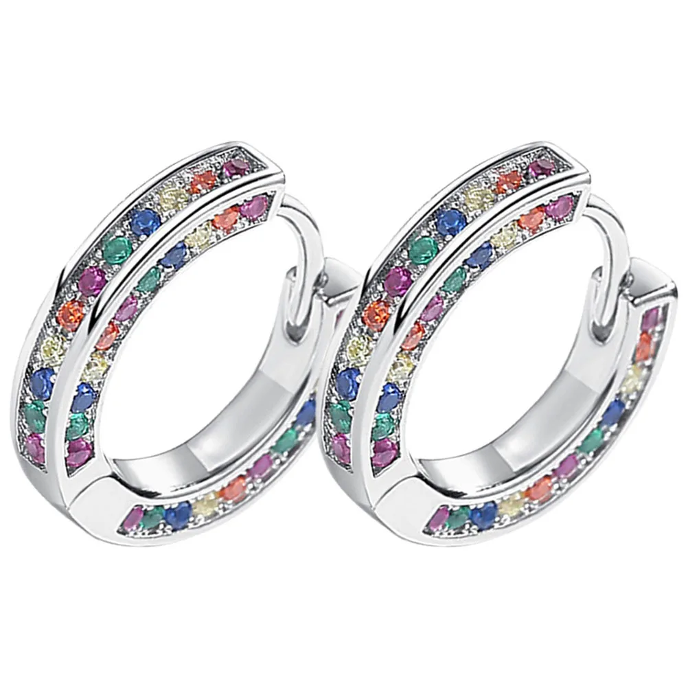 

1Pair Meticulously Crafted Alloy Rhinestone Earrings Minimalist Hoops Small Earrings for Women Fashion Jewelry Elegant Evening