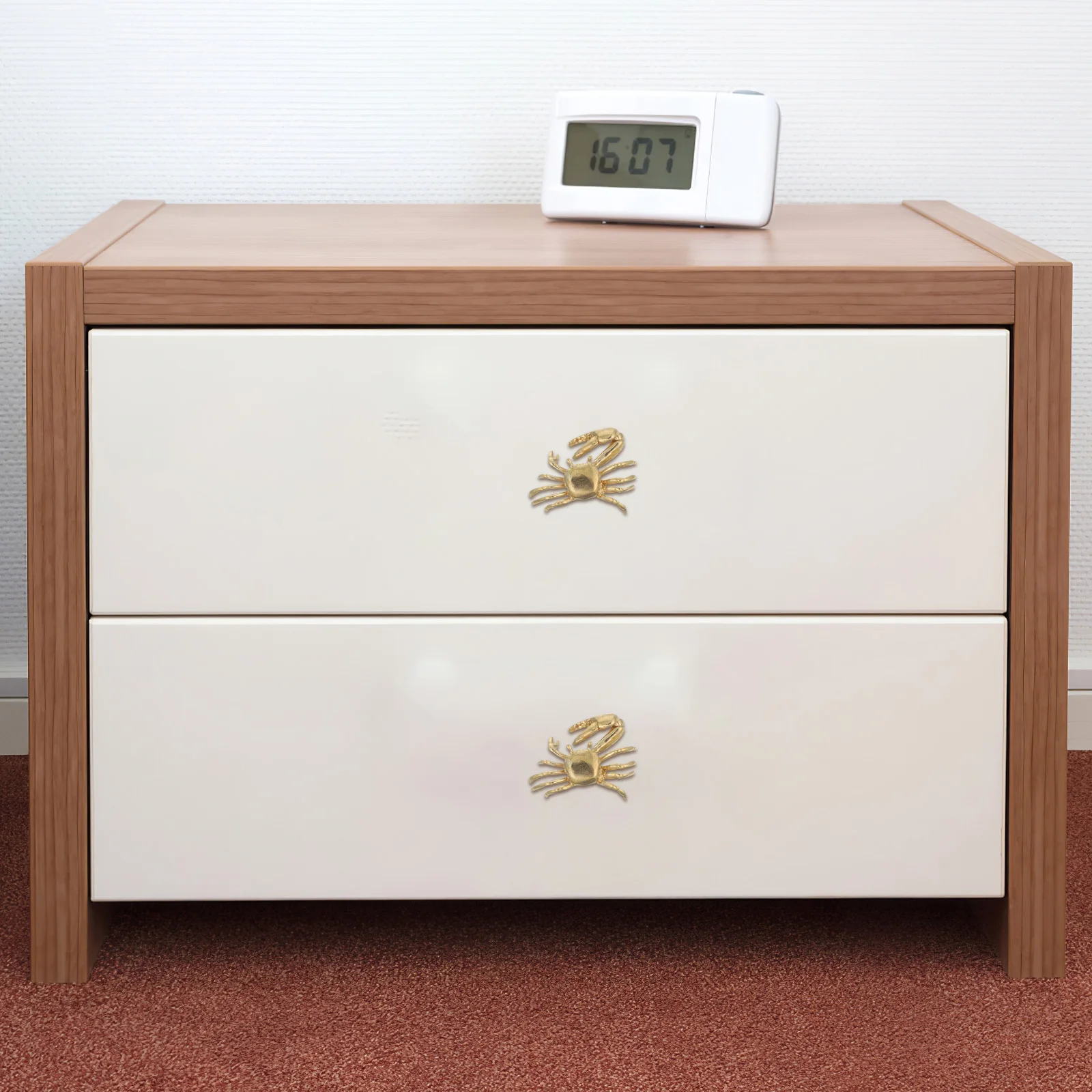 

2Pcs Brass Crab Cabinet Knobs Unique Nautical Drawer Pulls Coastal Decor Retro Vintage Door Handles Decorative Door Handles