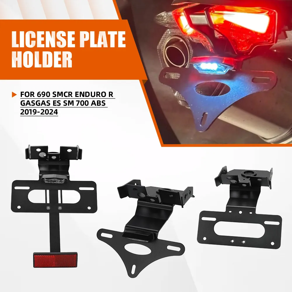 License Plate Holder Registration Bracket Fender Eliminator Kit For 690 SMCR Enduro R ​GasGas ES SM 700 ABS 2019-2023-2024