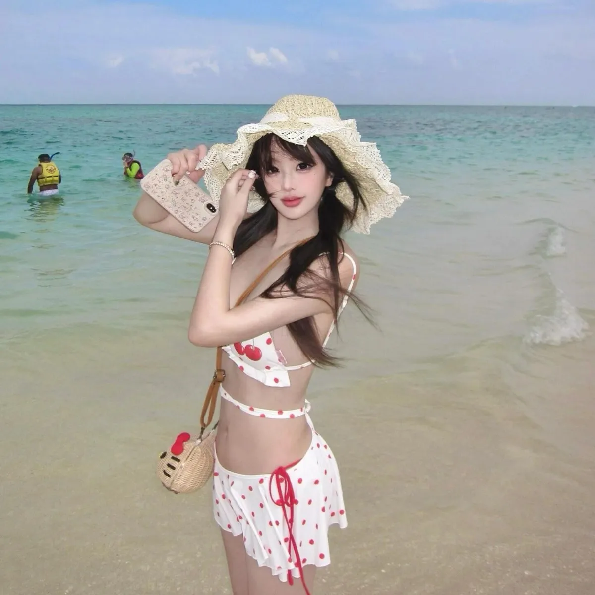 

Новый комплект бикини «Sweet & Spicy» с эффектом пуш-ап для женщин, в корейском стиле, для пляжного отдыха и горячих источников