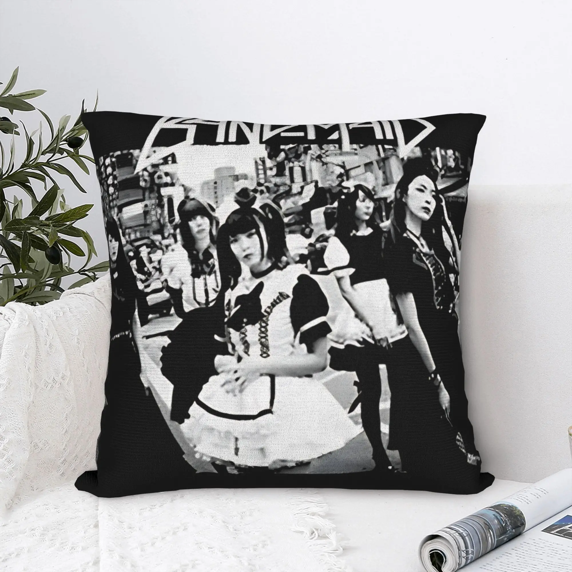 New Beginning Band MaiD Rock Music Square Pillow Cases  Cushion Cover Fashion Zipper Decor Pillowcase for Car 18