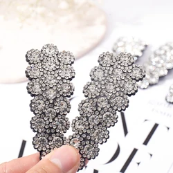 Glanz Voller Strass Haar Clip Barrettes Entenschnabel Haarnadeln für Frauen Barock Kristall Haar Zubehör Hochzeit Bankett Jewelrys