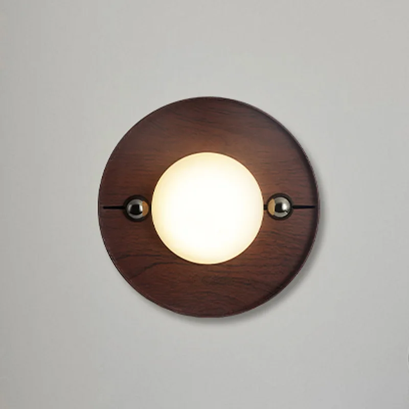 

New medium and retro walnut pattern marble wall lamp designer living room bedroom decorative wall lamp hotel bedside wall lamp