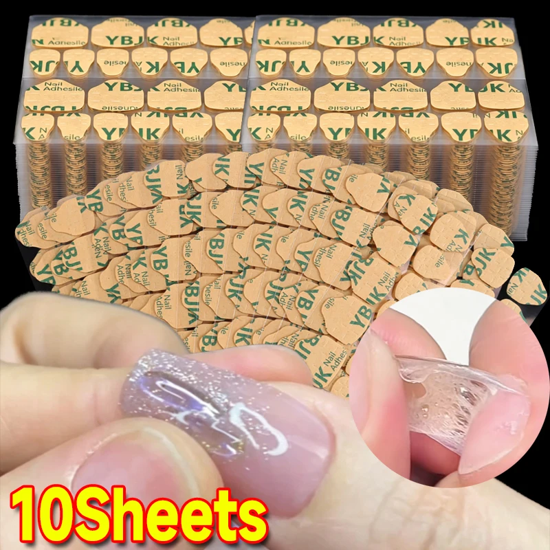 Double Side Nail Jelly Glue Transparent False Nail Art Adhesive Tape Glue Stickers DIY Salon Reusable Manicure Nails Accessories