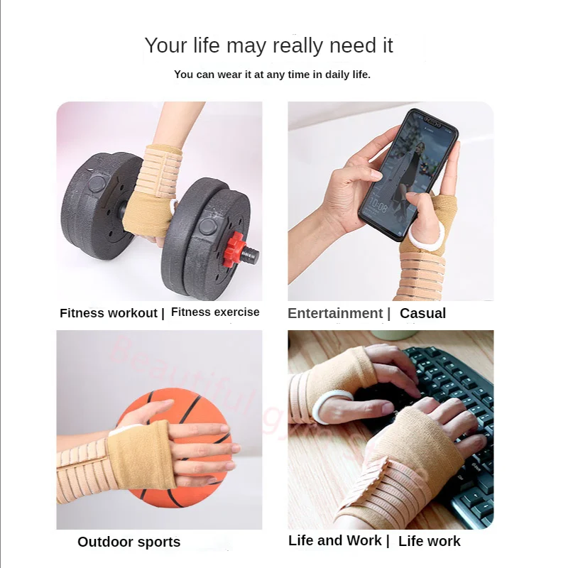 1Pair Elastic Bandage Wrist Guard Support Arthritis Sprain Band Carpal Protector Hand Brace Accessories Sports Safety Wristband