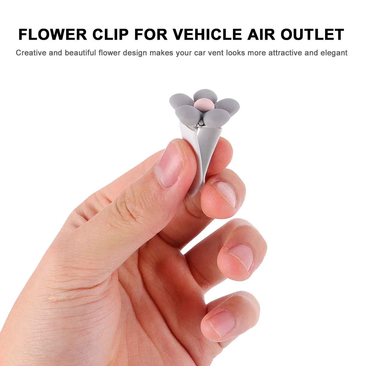 

10Pcs Car Interior Accessories Resin Flower Clips Creative Decorative Air Vent Clip Bright Colors Vent Decor
