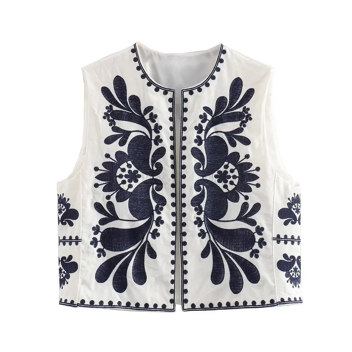 YYAHAHAS Women's Embroidered Vest Top Summer Sleeveless Tank Top Casual Loose Fit Boho Hippie Vest 2026 New
