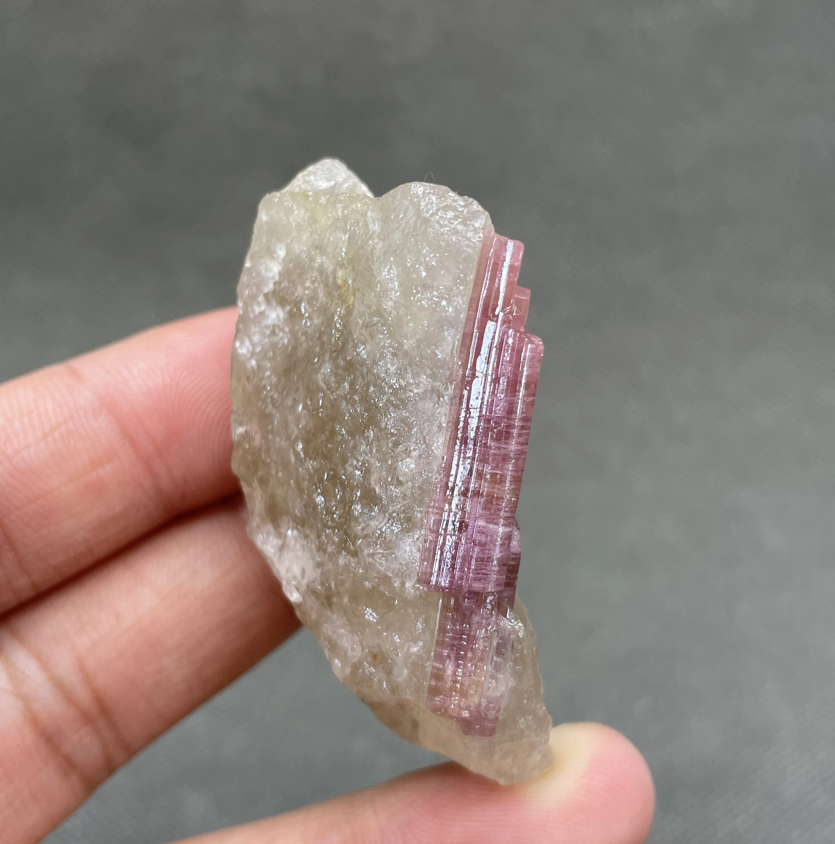 NEW! 37g Natural Brazil pink tourmaline mineral crystal specimens stones and crystals