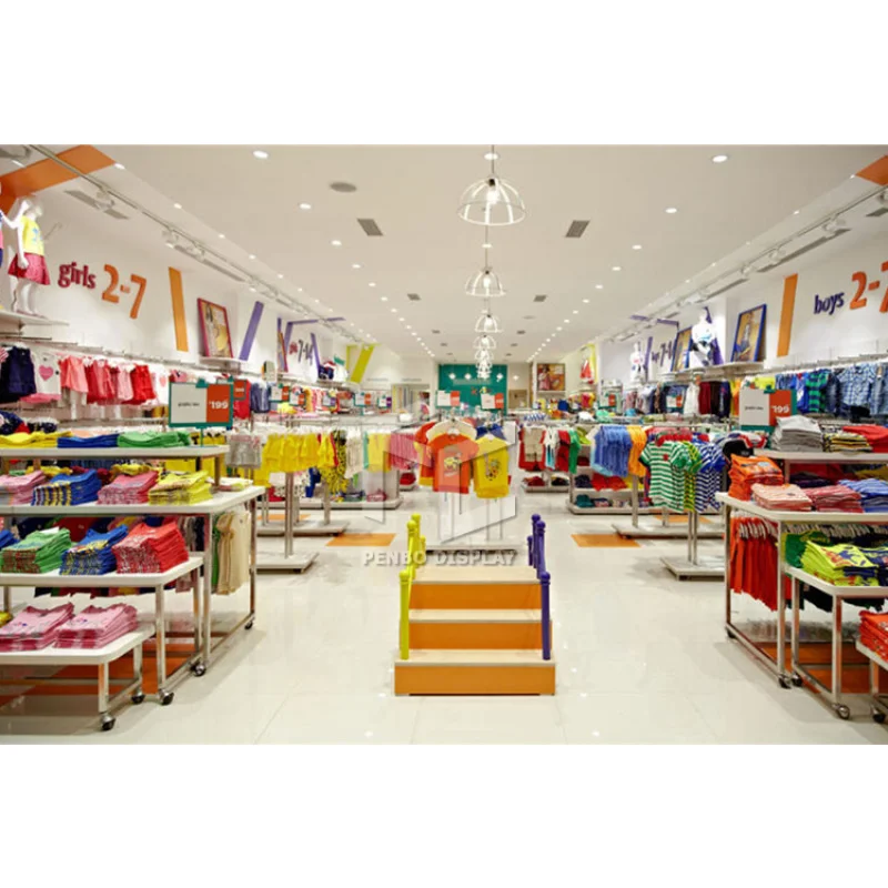 

2025customized. modern kids clothes store display furniture shop design clothing stores