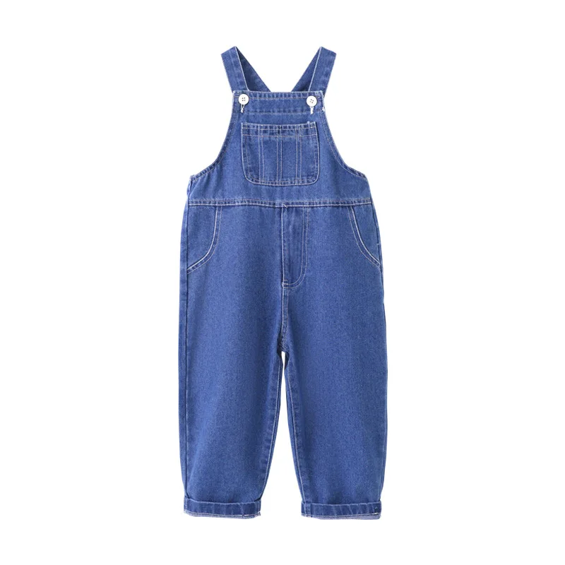 Kids Denim Overalls Yellow Repairman Costume Jumpsuit Disguise Dressing for Girls And Boys Carnival Party Halloween Family Outfi