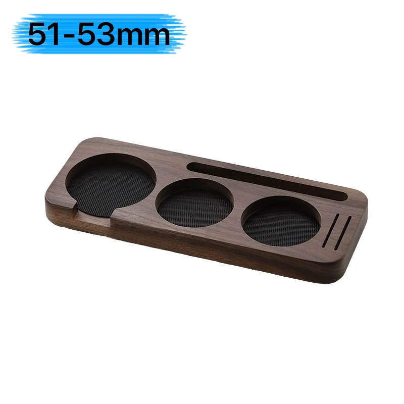 MHW-3BOMBER Kaffee-Tamper-Matte, Station, Ständer, Siebträgerhalter, Stützgestell, Walnussholz, für 51 mm, 54 mm, 58 mm, Espresso-Zubehör, Barista 3
