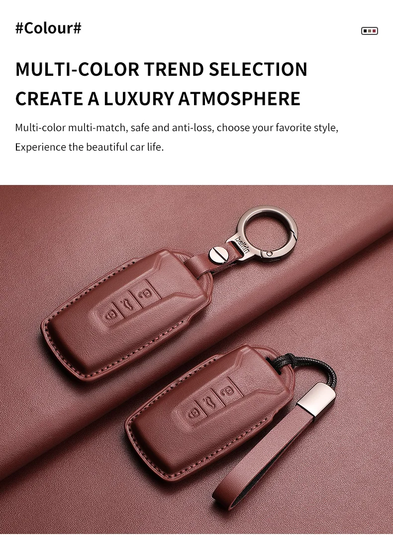 Leder-Autoschlüsselhülle für Touareg 2019 2020 2021 2022 2023 2024 2025 2026 Schlüsselschutz-Zubehör – Detail 10
