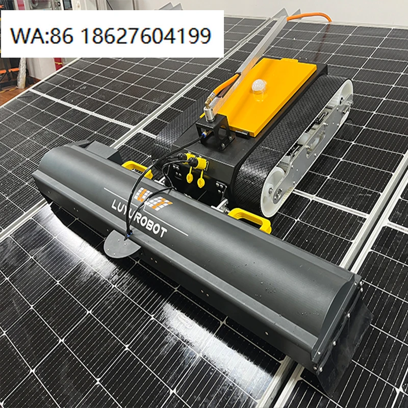 Cleaning Photovoltaic Dust Removal Robot Galvanized Iron Plate Silver  China Supplier Remote-Control Solar Panel Surface