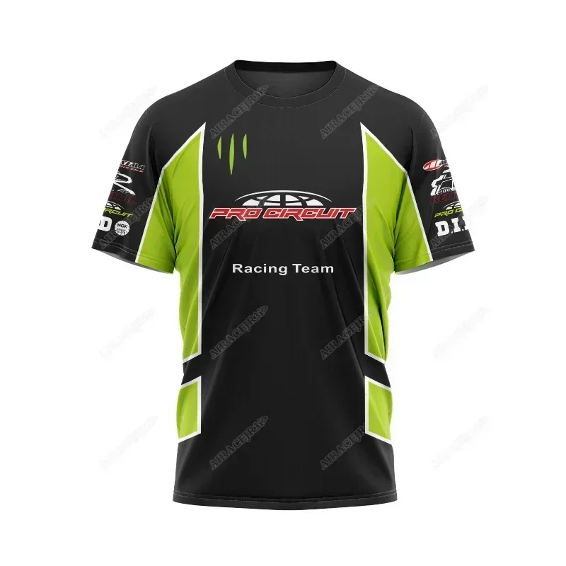 Image of MX GP Motocross Moto Team für Kawasaki Shirt Motorrad-Renn-T-Shirt Grün Schwarz Bike Offroad Team Trikots