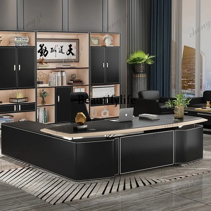 

PPP L Shape Designer Office Desk Luxury Reception Study Workstations Computer Desk Specialty Commercial Mesa Escritorio Furnitur