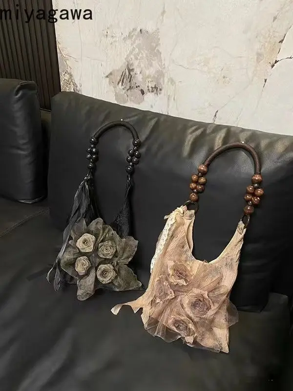 Miyagawa-bolso para las axilas de Instagram para mujer, bolsa de mano de gran capacidad, bolso de un solo hombro, 2024