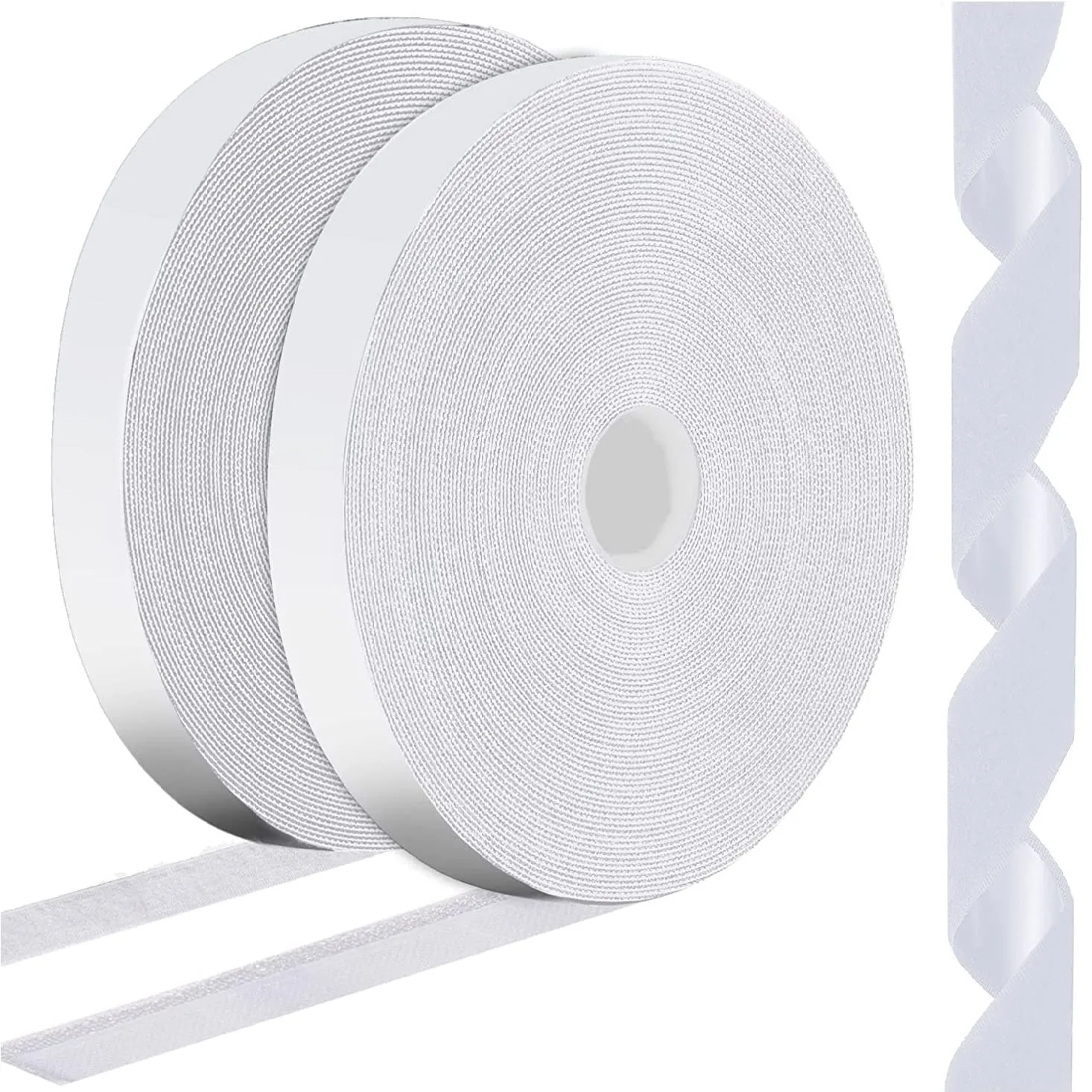 1-25M Strong Self Adhesive Hook and Loop Fastener Tape Double Sided Magic Sticky Strips Roll for Home DIY Car Office Daily