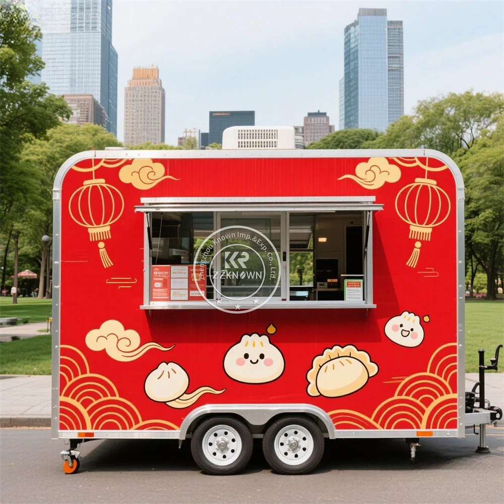 

Mobile Pizza Truck With Kitchen Street Ice Cream Snack Cart Concession Catering Trailer Customized Fast Food Truck For Sale
