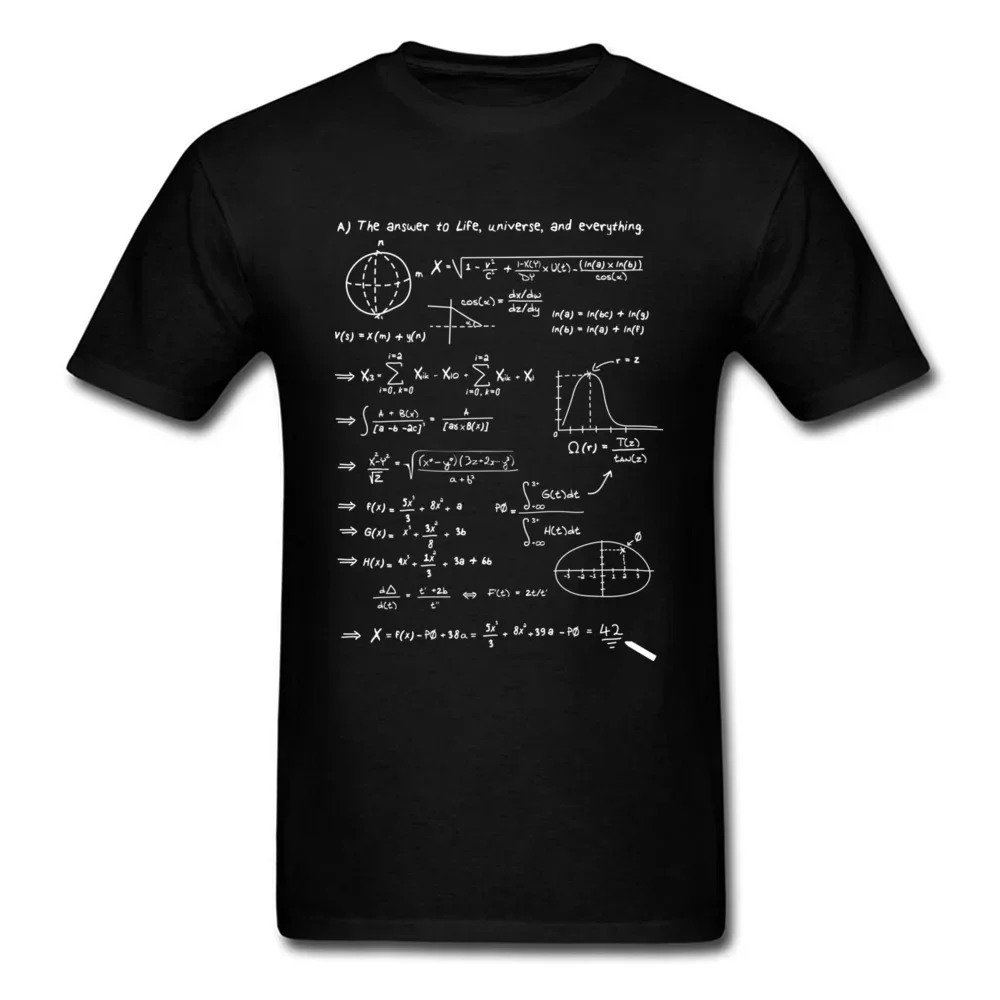 Unisex matemática equação impresso algodão t-shirt, manga curta Tee, tops casuais, roupas extragrandes, Harajuku moda, homens e mulheres