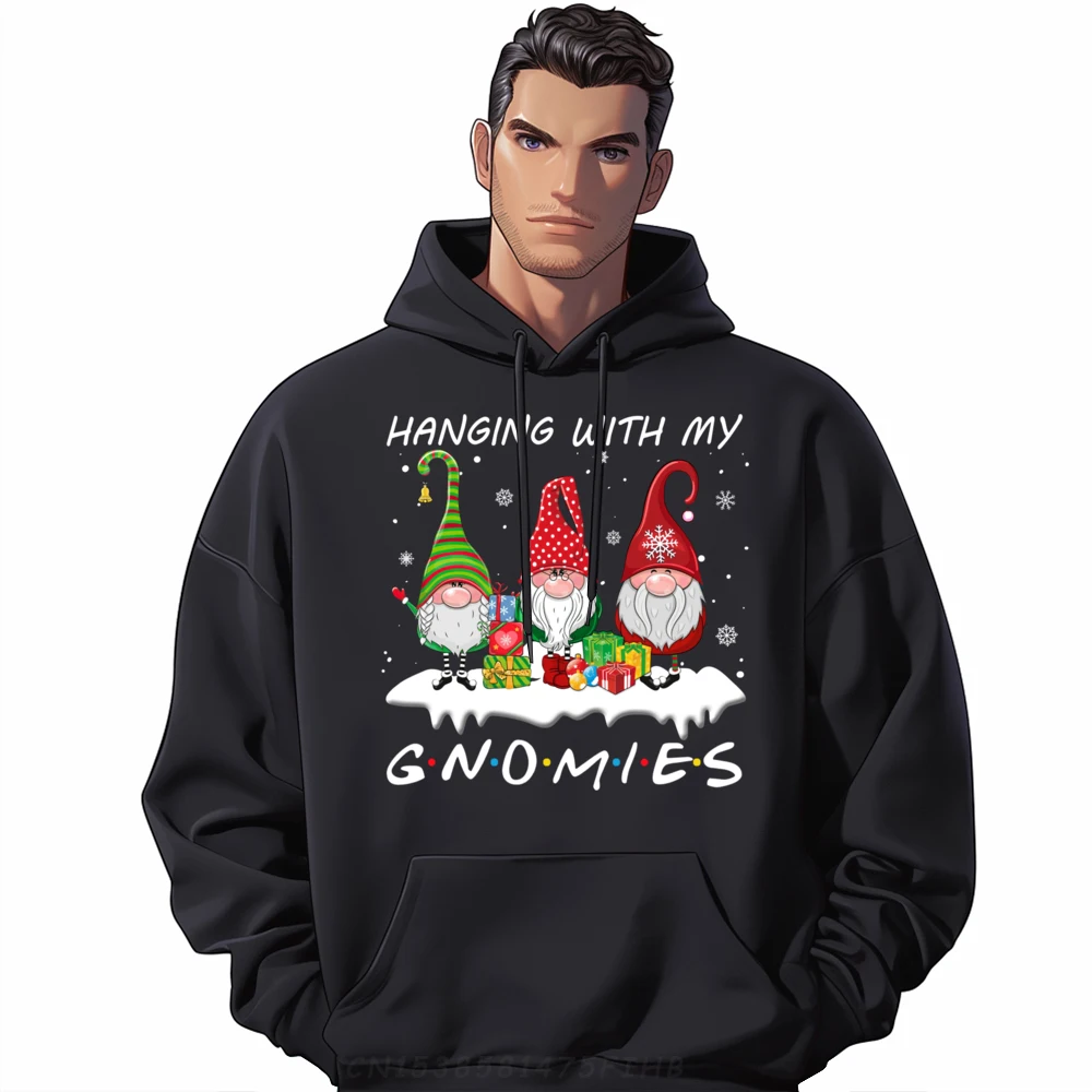 

Hanging With My Gnomies Gnome Christmas Xmas Pajamas PJ Anime Sweatshirts Oversized Hoodies Men Normal