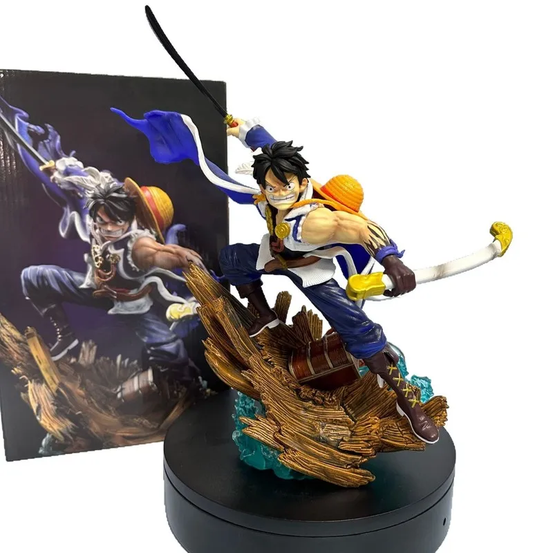 

Фигурка аниме-персонажа Луффи из One Piece, 29 см, ПВХ-модель, статуэтка для декора рабочего стола, украшение, подарок на день рождения для детей, игрушка